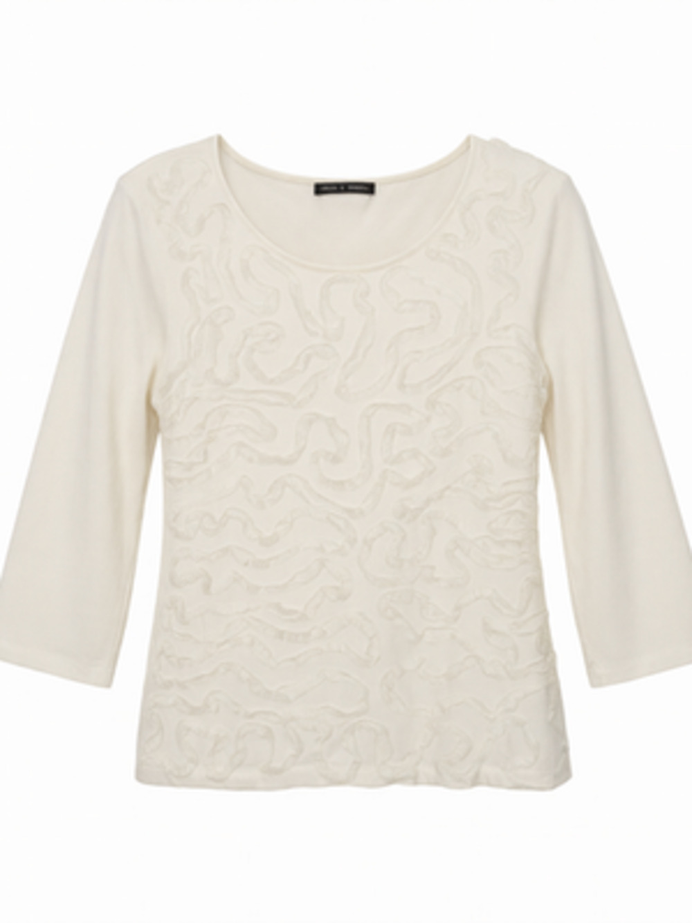 Cable & Gauge Women's Textured Ivory Top